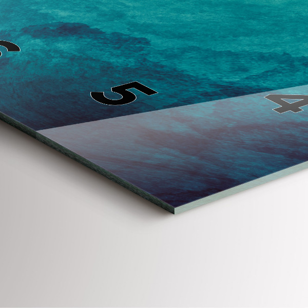 Szögletes fali üvegóra Absztrakciós mélység