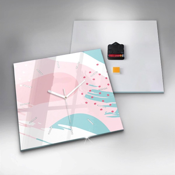 Szögletes fali üvegóra Pasztell absztrakció