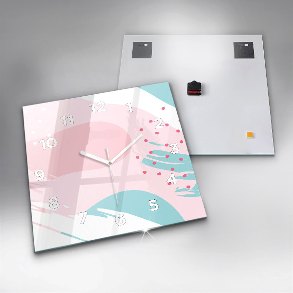 Szögletes fali üvegóra Pasztell absztrakció