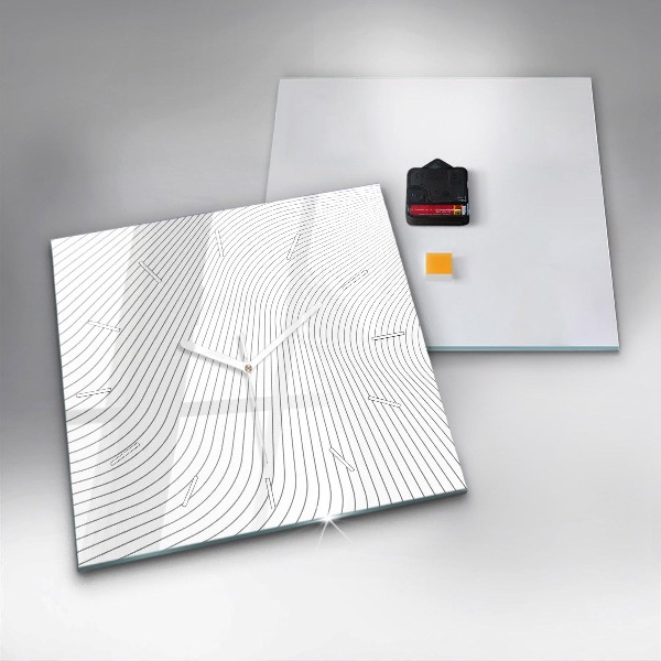 Szögletes fali üvegóra Absztrakciós vonalak