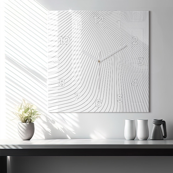 Szögletes fali üvegóra Absztrakciós vonalak