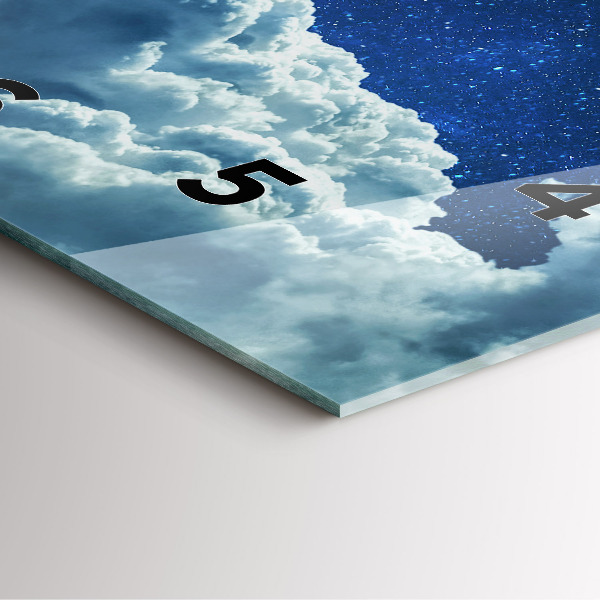 Szögletes fali üvegóra Éjszakai égbolt