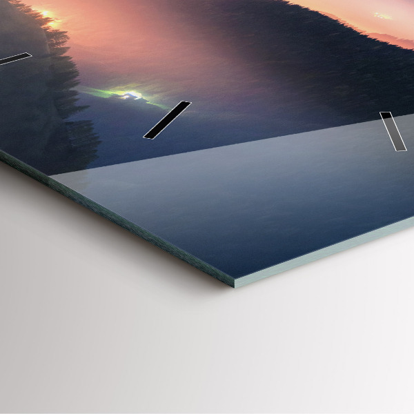 Szögletes fali üvegóra Hegycsúcs táj