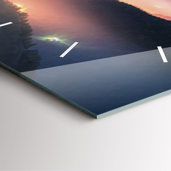 Szögletes fali üvegóra Hegycsúcs táj