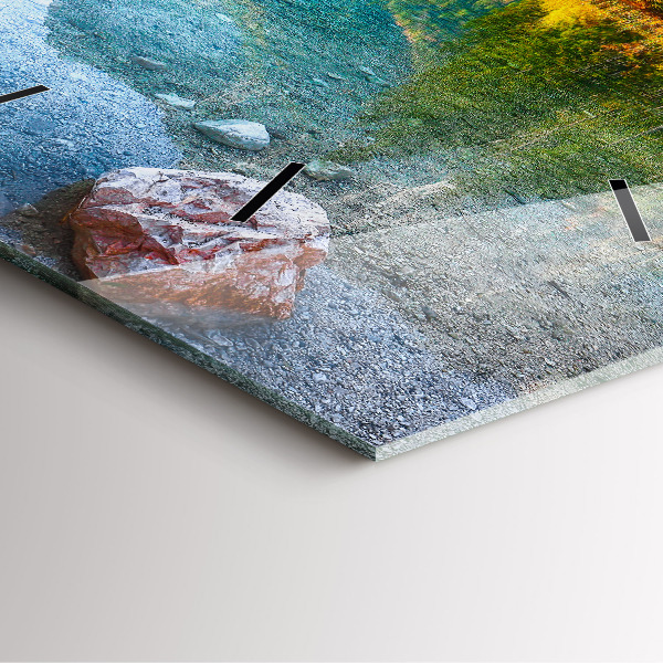 Szögletes fali üvegóra Folyó-hegység táj