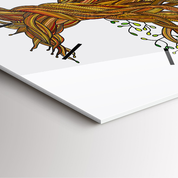 Szögletes fali üvegóra Fa és a gyökerek