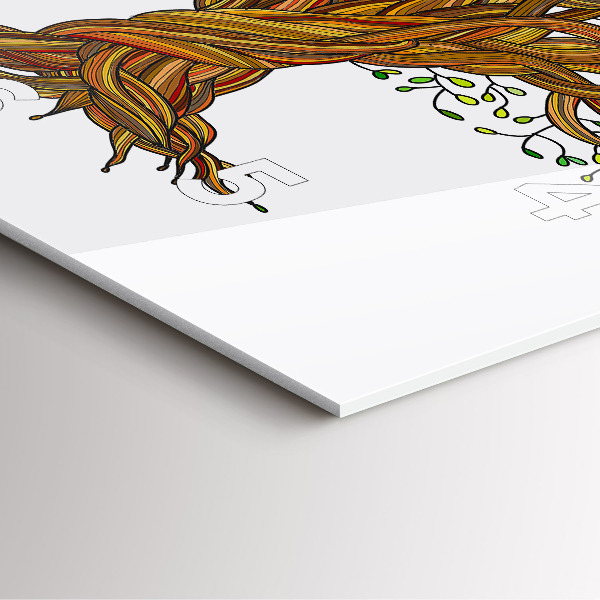 Szögletes fali üvegóra Fa és a gyökerek