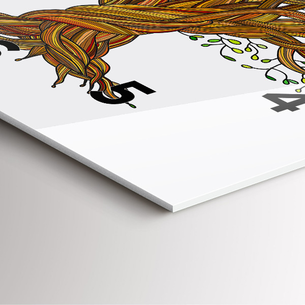 Szögletes fali üvegóra Fa és a gyökerek