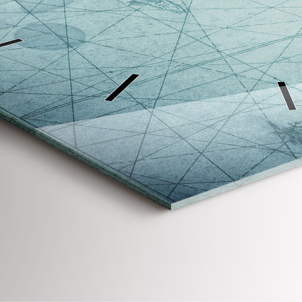 Szögletes fali üvegóra Vintage térkép