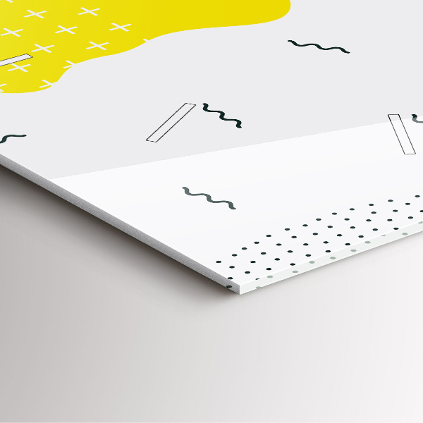 Szögletes fali üvegóra POP absztrakció