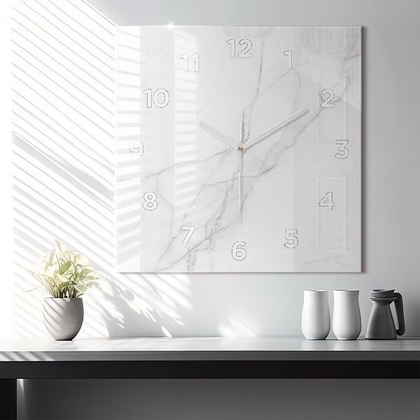 Szögletes fali üvegóra Dekoratív márvány