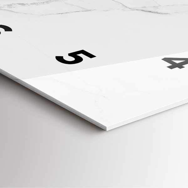 Szögletes fali üvegóra Dekoratív márvány