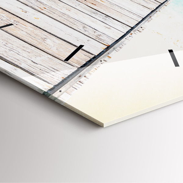 Szögletes fali üvegóra Trópusi sziget