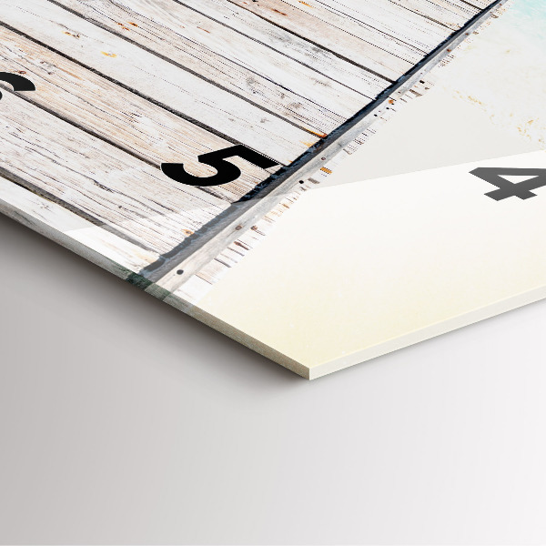 Szögletes fali üvegóra Trópusi sziget