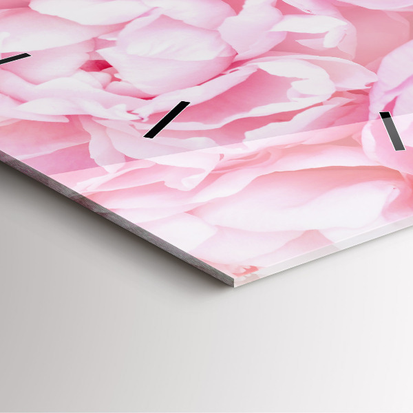 Szögletes fali üvegóra Virágzó virágok