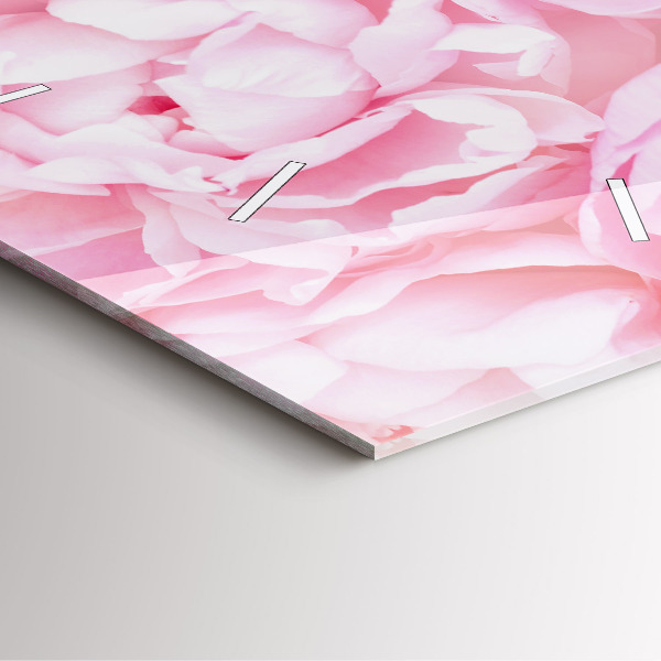 Szögletes fali üvegóra Virágzó virágok