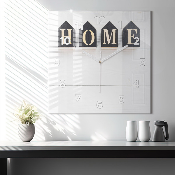 Szögletes fali üvegóra A feliratos ház