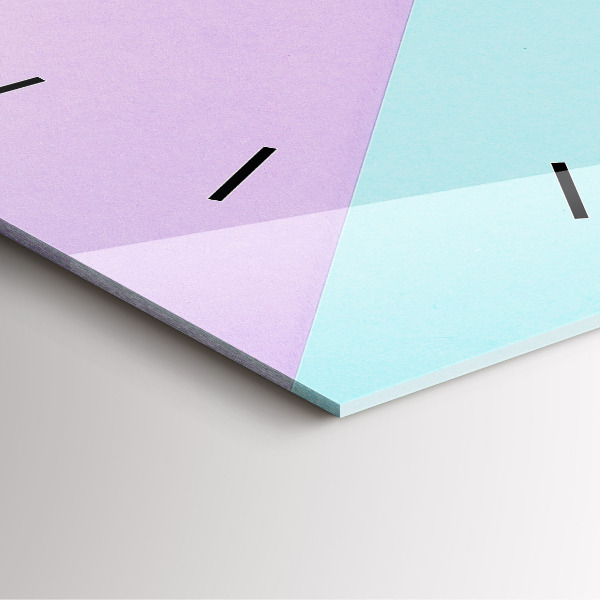 Szögletes fali üvegóra Pasztell mintás