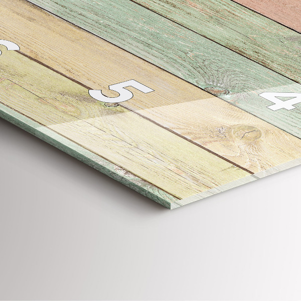 Szögletes fali üvegóra Színes táblák