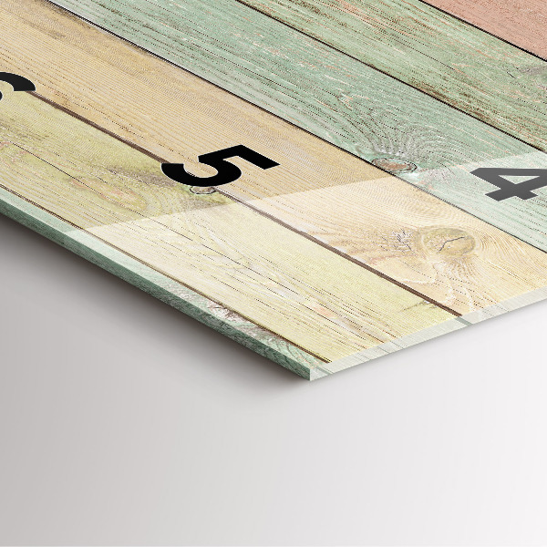 Szögletes fali üvegóra Színes táblák