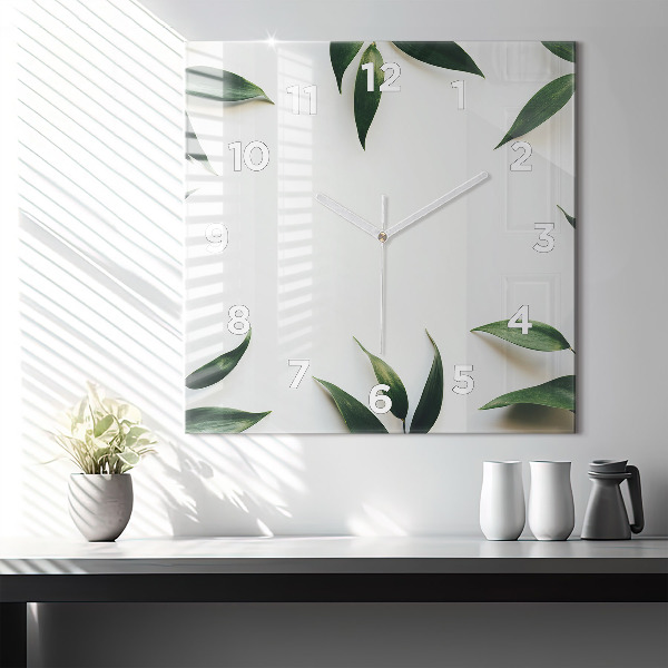 Szögletes fali üvegóra Levélkeret