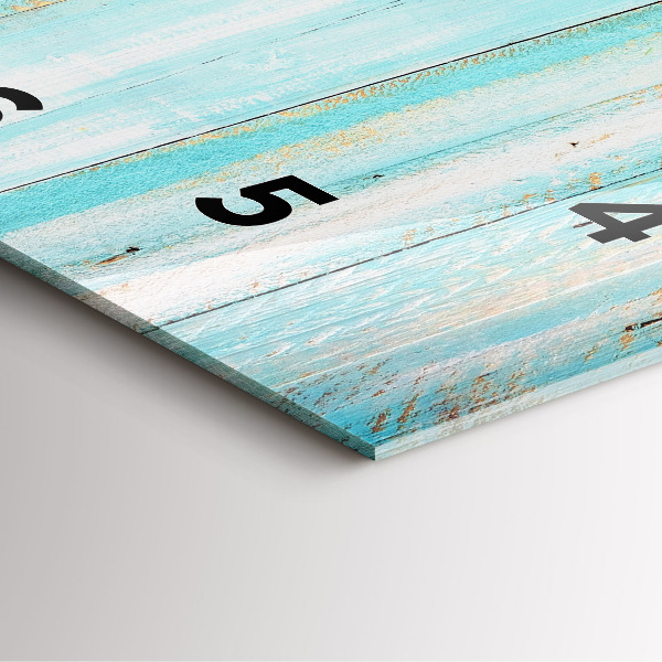 Szögletes fali üvegóra Kék táblák