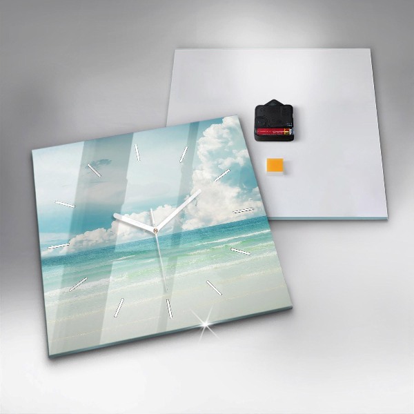 Szögletes fali üvegóra Tengeri táj