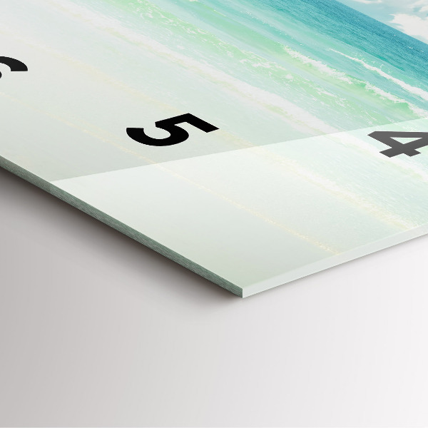 Szögletes fali üvegóra Tengeri táj