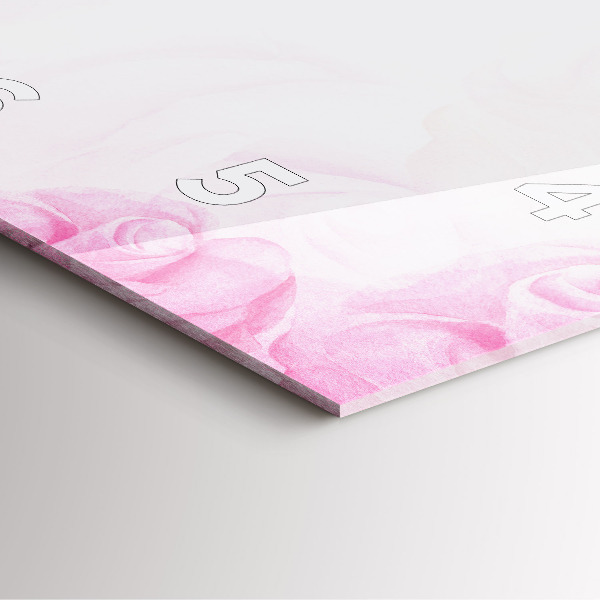 Szögletes fali üvegóra Roses absztrakt