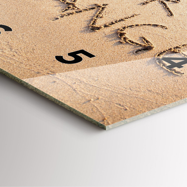 Szögletes fali üvegóra Beach Idézet