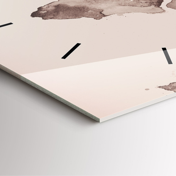 Szögletes fali üvegóra Akvarell világtérkép