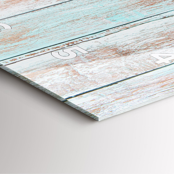 Szögletes fali üvegóra Pasztell fa