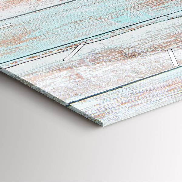 Szögletes fali üvegóra Pasztell fa