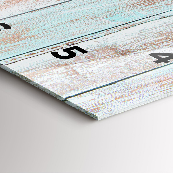 Szögletes fali üvegóra Pasztell fa