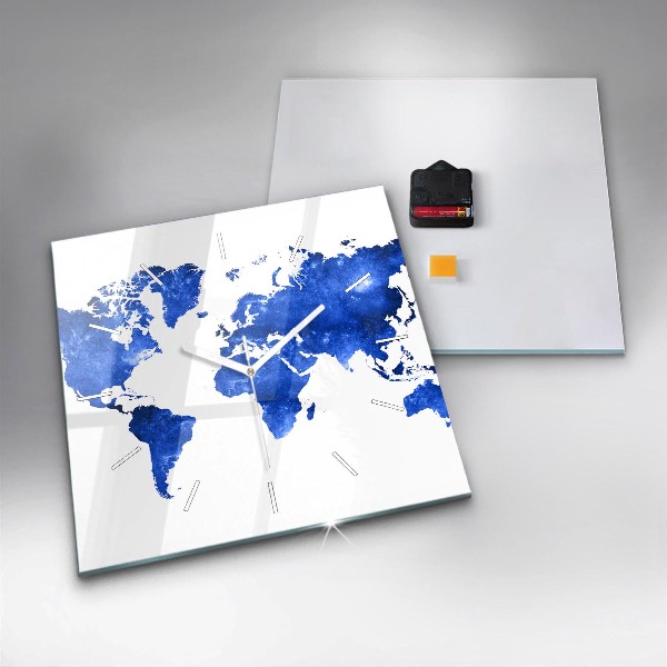 Szögletes fali üvegóra Űr világtérkép