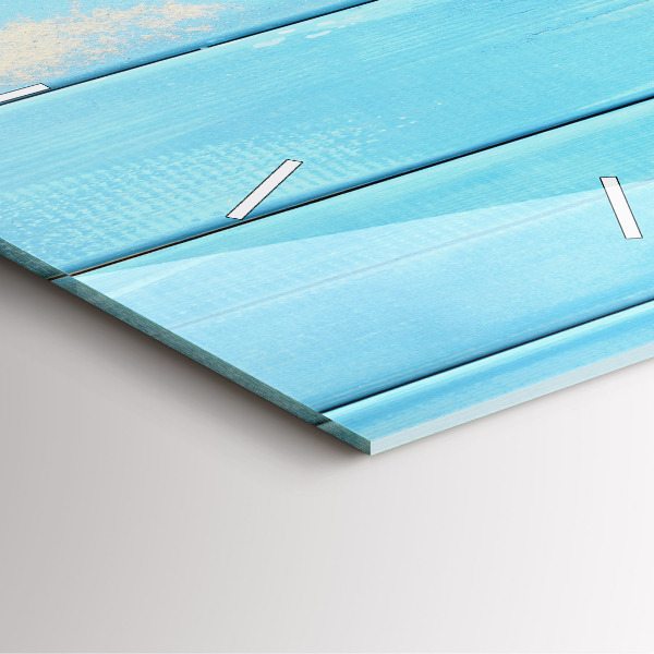 Szögletes fali üvegóra Strand kiegészítők és deszkák