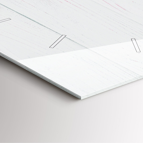 Szögletes fali üvegóra Tavaszi virágok