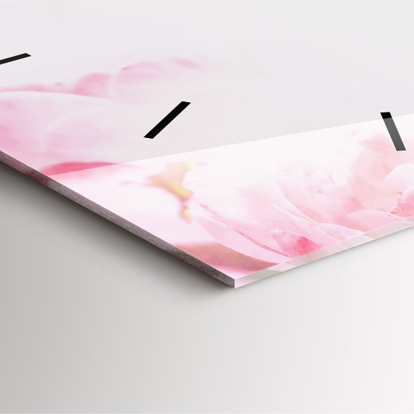 Szögletes fali üvegóra Virágzó virágok