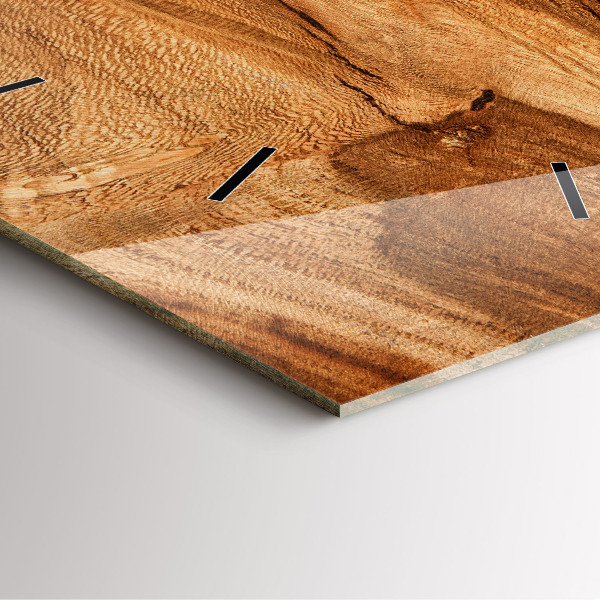 Szögletes fali üvegóra Fa textúra