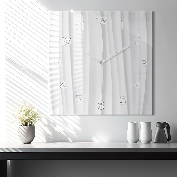 Szögletes fali üvegóra Hullámok textúrája