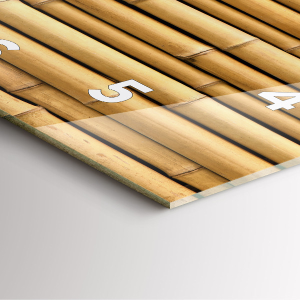 Szögletes fali üvegóra Bambusz rudak