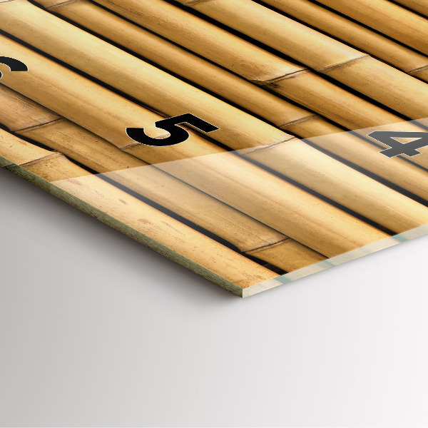 Szögletes fali üvegóra Bambusz rudak