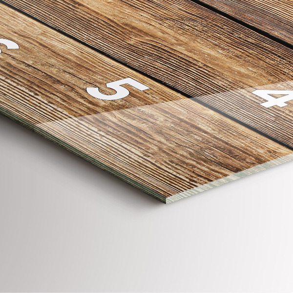 Szögletes fali üvegóra Fa táblák