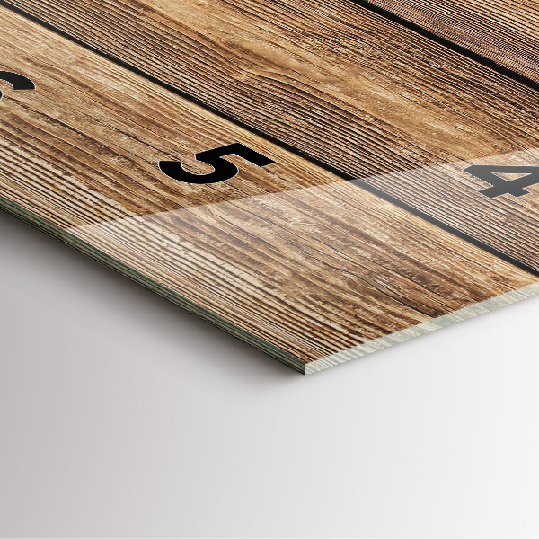 Szögletes fali üvegóra Fa táblák