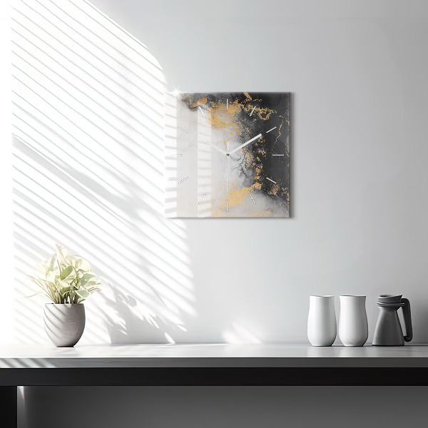 Szögletes fali üvegóra Művészi márvány