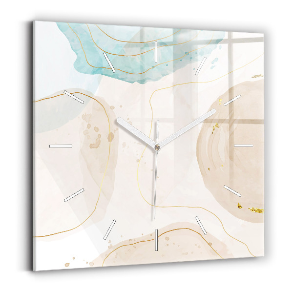 Szögletes fali üvegóra Akvarell foltok