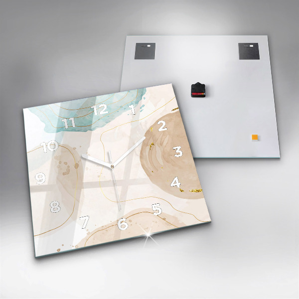 Szögletes fali üvegóra Akvarell foltok