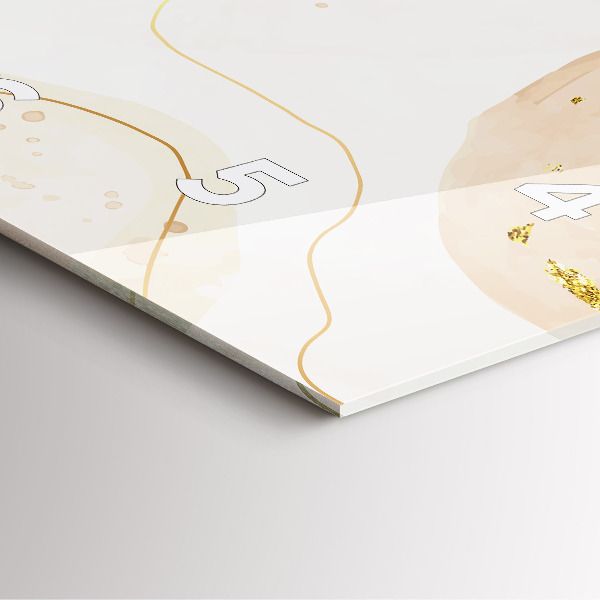 Szögletes fali üvegóra Akvarell foltok