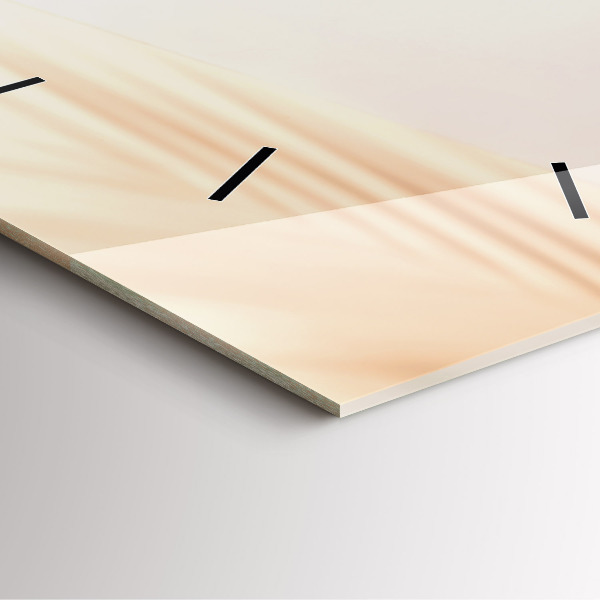 Szögletes fali üvegóra Krémes absztrakció