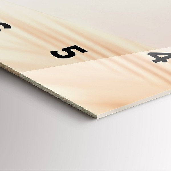 Szögletes fali üvegóra Krémes absztrakció